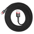 Miniatyrbild 3 av 5: Baseus Cafule microUSB kabel QC 3.0 1.5A 2M Svart-Röd