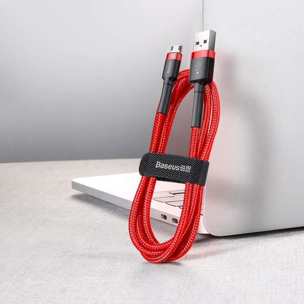 Baseus Cafule microUSB kabel QC3.0 1.5A 2M Röd