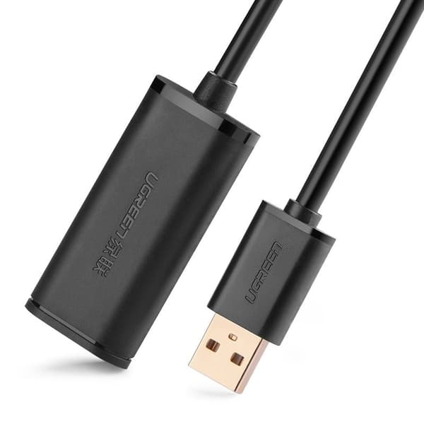 Ugreen USB 2.0 female USB male Kabel Chipset 5 m Svart