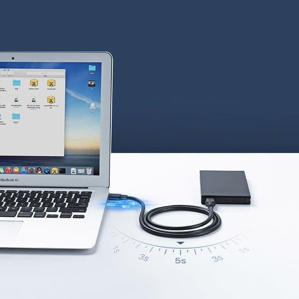 Ugreen USB 3.0 male USB 3.0 male Kabel 2m Grå