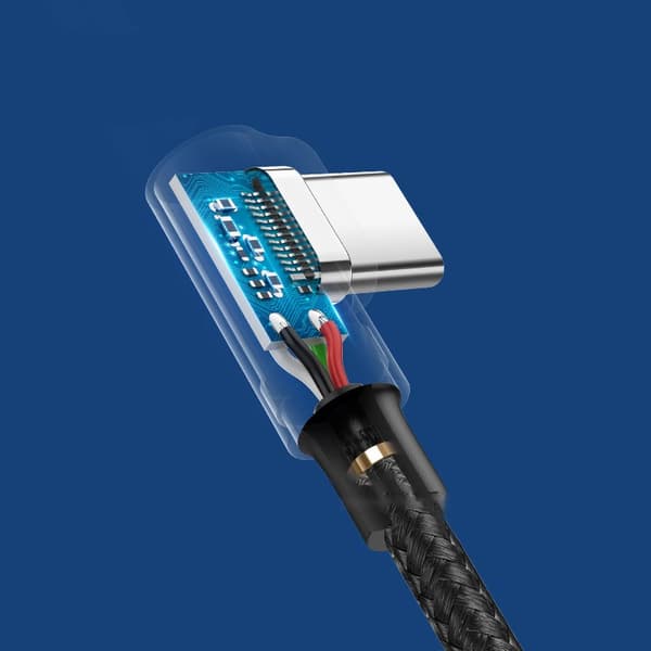 Ugreen USB-C till USB-A kabel vinklad snabbladdning QC 3.0 1m