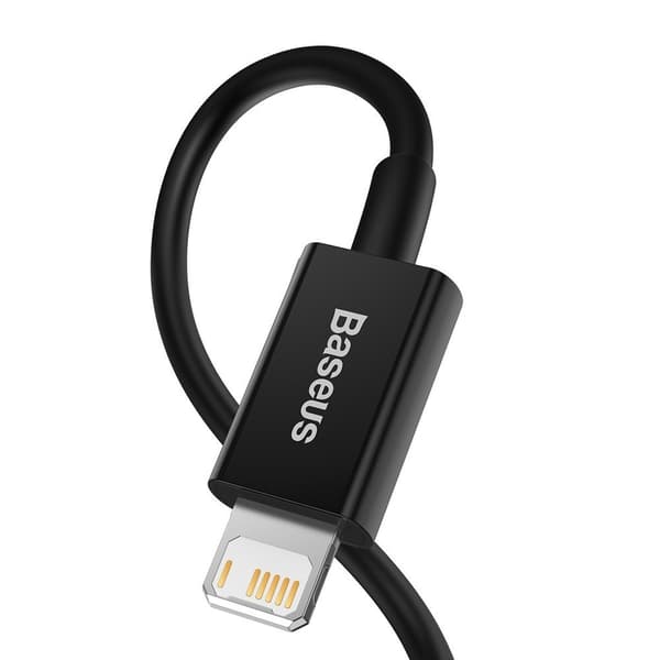 Baseus Fast Charging USB-A till Lightning kabel 1m - Svart