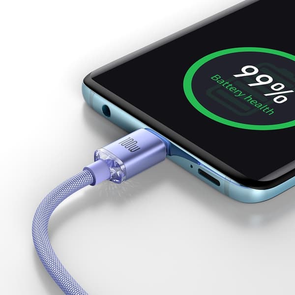 Baseus USB-C till USB-C 100W 2m - Lila