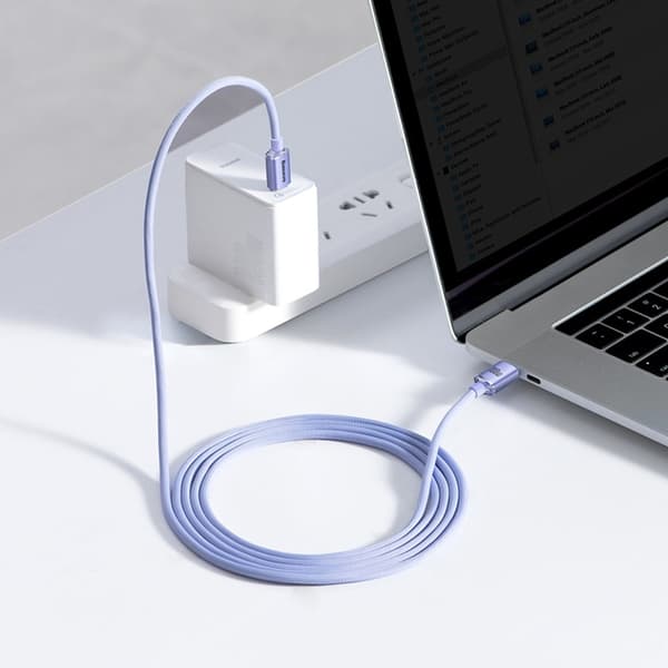 Baseus USB-C till USB-C 100W 2m - Lila