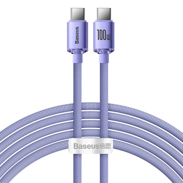 Baseus USB-C till USB-C 100W 2m - Lila