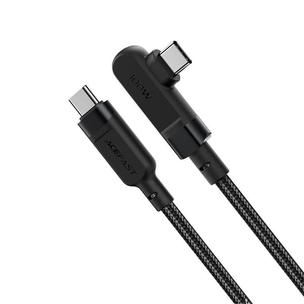 Acefast Vinklad USB-C till USB-C kabel 100W 2m - Svart