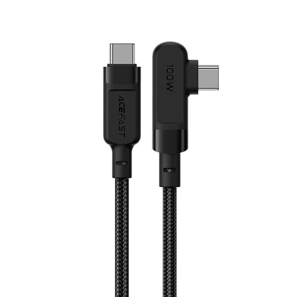 Acefast Vinklad USB-C till USB-C kabel 100W 2m - Svart