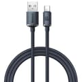 Miniatyrbild 1 av 10: Baseus Crystal USB-C till USB-A kabel 100W 1.2m - Svart