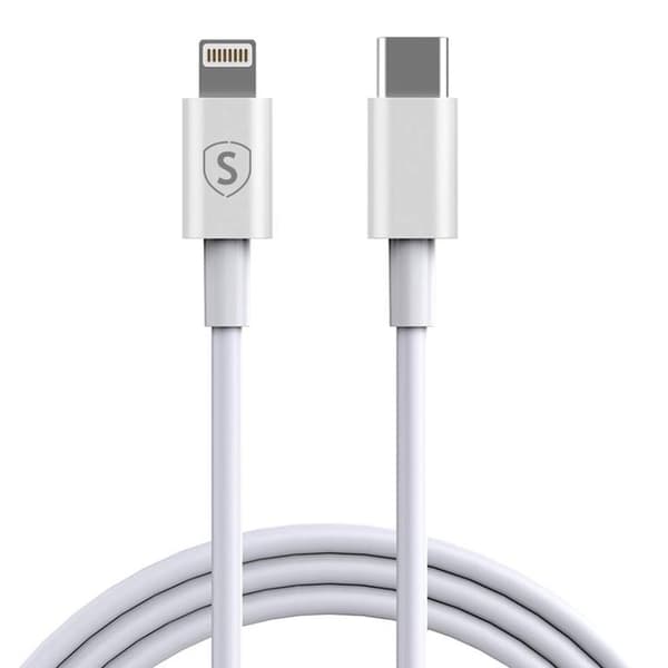 SiGN USB-C till Lightning kabel 2.1A, 0,25m - Vit