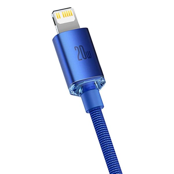 Baseus Crystal USB-C till Lightning kabel 20W 2m - Blå