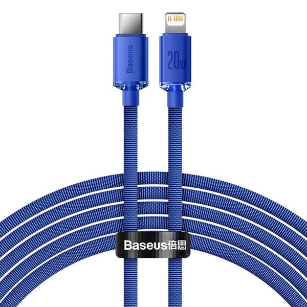 Baseus Crystal USB-C till Lightning kabel 20W 2m - Blå