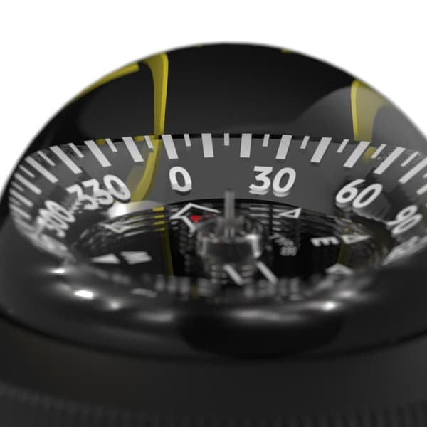 Båtkompass Silva 85E, Ø85 mm, skottmonterad, svart