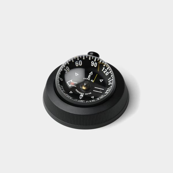 Båtkompass Silva 85E, Ø85 mm, skottmonterad, svart