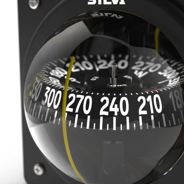 Båtkompass Silva 70P, Ø70 mm, skottmonterad, svart