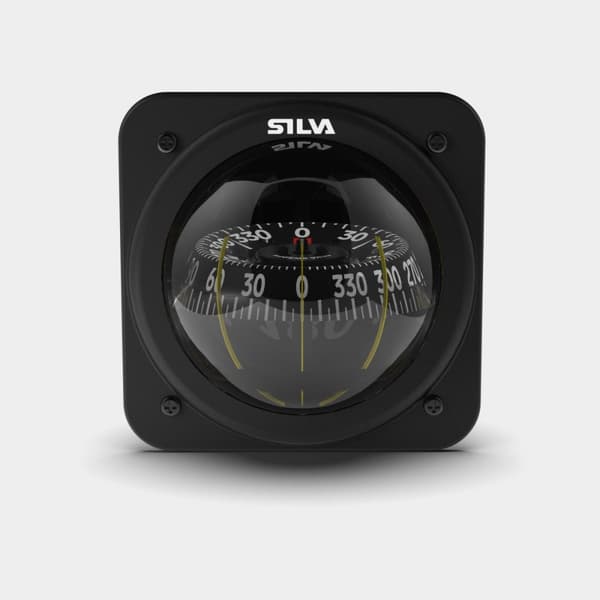 Båtkompass Silva 100P, Ø100 mm, skottmonterad, svart