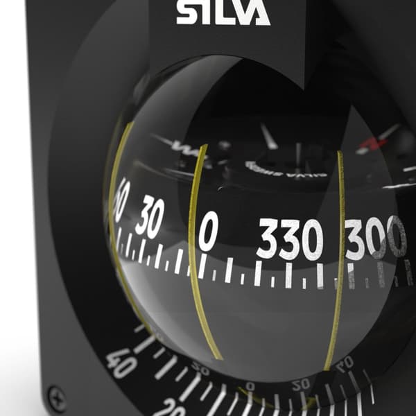 Båtkompass Silva 100B/H, Ø100 mm, skottmonterad, svart