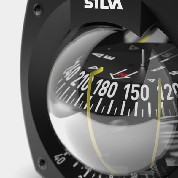 Båtkompass Silva 125B/H, Ø125 mm, skottmonterad, svart
