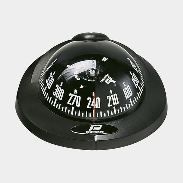 Båtkompass Plastimo Offshore 75, Ø70mm, skottmonterad, svart
