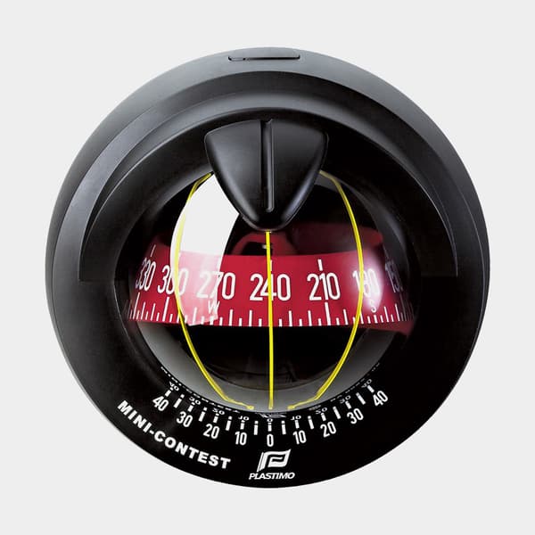 Båtkompass Plastimo Mini-Contest, Ø81 mm, skottmonterad, svart