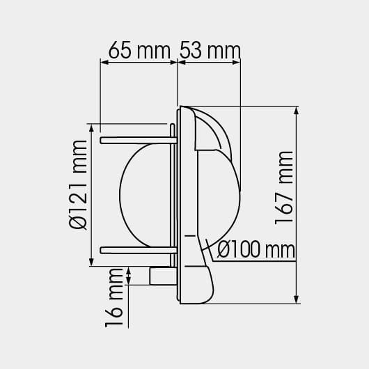 Båtkompass Plastimo Contest 101, Ø100 mm, skottmonterad, svart