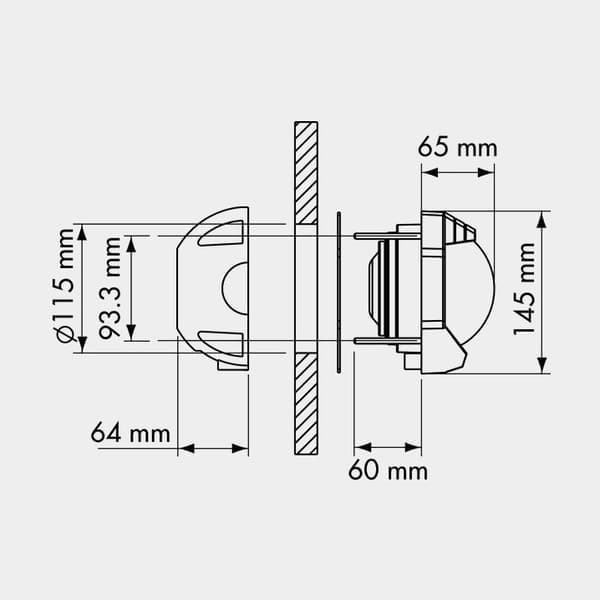 Båtkompass Plastimo Contest 130, Ø127 mm, skottmonterad, vit