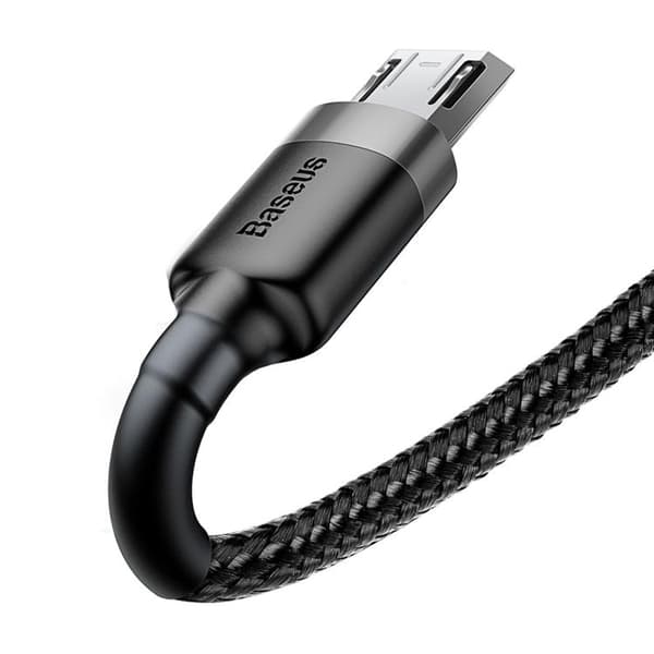 Baseus Flätad USB Till Micro USB Kabel 2M - Svart/Grå