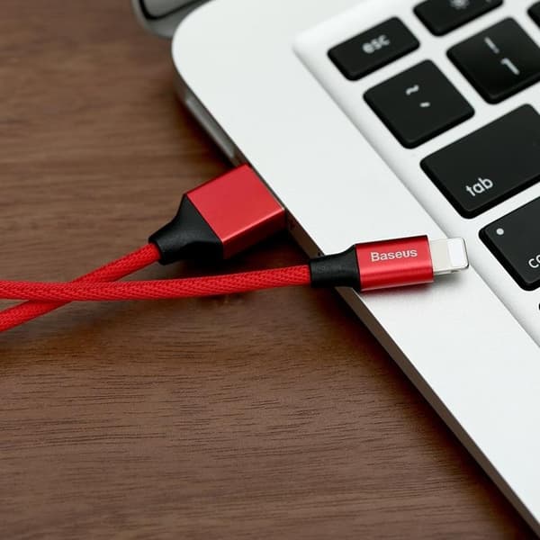 Baseus Yiven USB-A till Lightning kabel 1.8M - Röd