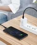 Miniatyrbild 5 av 6: Baseus Flätad USB-C till Lightning kabel 18W 1m - Svart/Grå