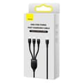 Miniatyrbild 4 av 4: Baseus 3in1 USB-C till USB-C, Lightning, microUSB kabel 100W 1.5m