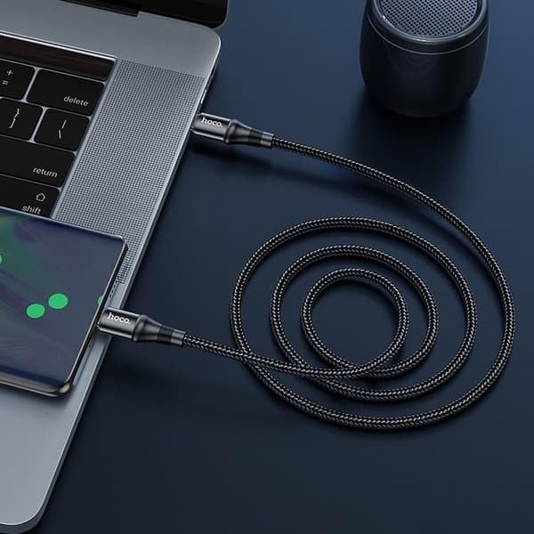 Hoco Exquisito USB-C till USB-C kabel 100W 1m - Svart