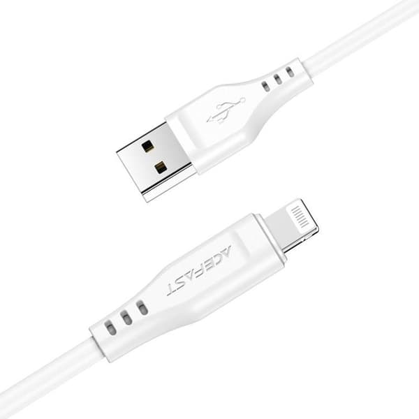 Acefast USB-A till Lightning kabel 1.2m - Vit