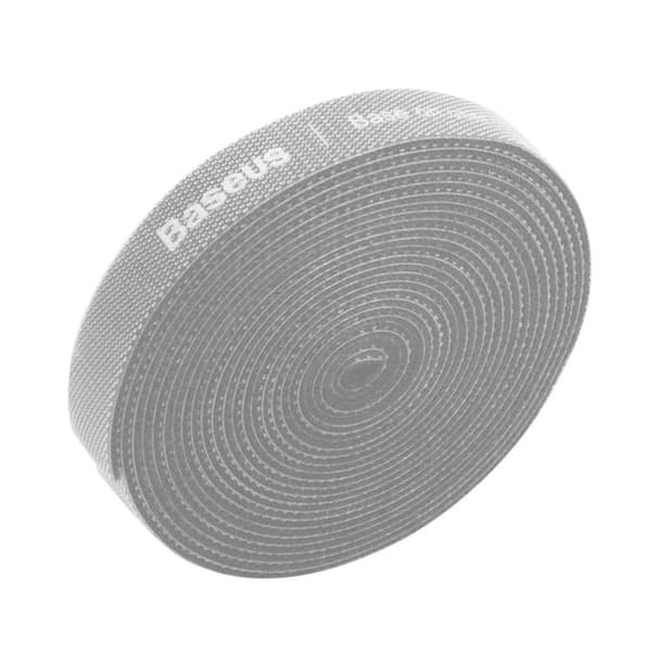 Baseus Rainbow Circle Velcro Straps Organizing Kabel 3m - Grå
