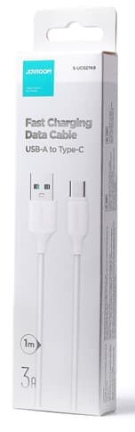 Joyroom USB-C till USB-A kabel 1m - Vit