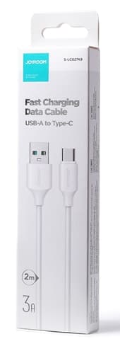 Joyroom USB-C till USB-A kabel 2m - Vit