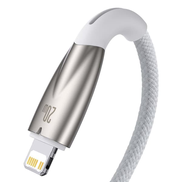 Baseus USB-C till Lightning kabel 1m Glimmer 20W - Vit