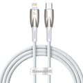 Miniatyrbild 1 av 6: Baseus USB-C till Lightning kabel 1m Glimmer 20W - Vit