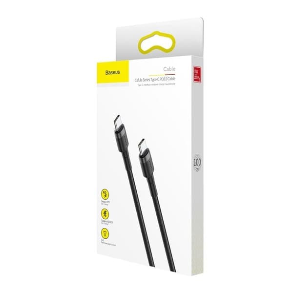 Baseus PD USB-C till USB-C kabel 60W 1M - Svart/Grå