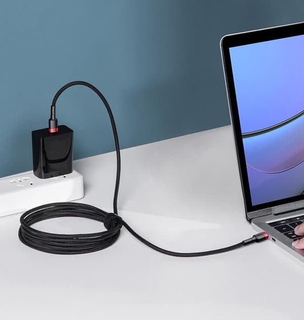 Baseus Nylon USB-C till USB-C kabel 100W 2m - Grå
