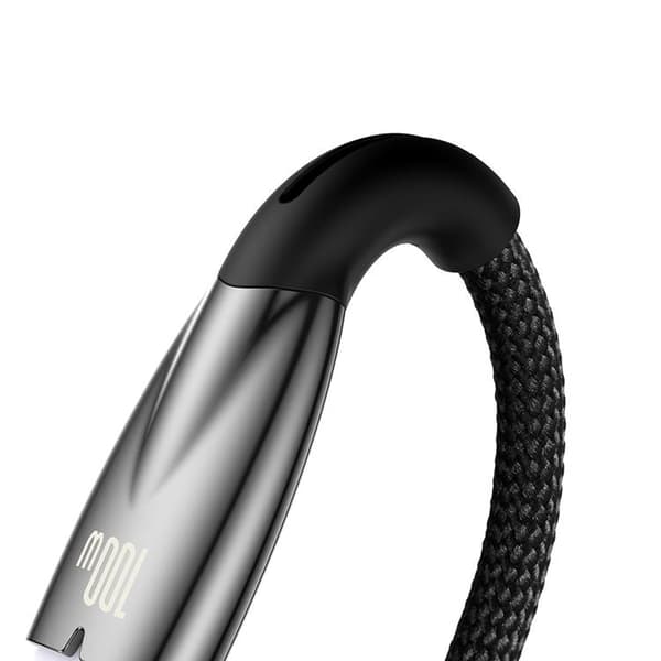 Baseus USB-C till USB-A kabel 1M Glimmer Series - Svart