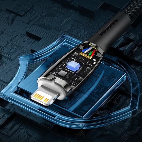 Baseus USB-C till USB-A kabel 1M Glimmer Series - Svart