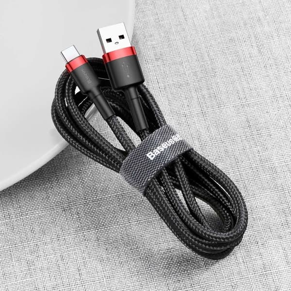 Baseus USB-C till USB-A kabel Cafule 2m - Svart/Röd