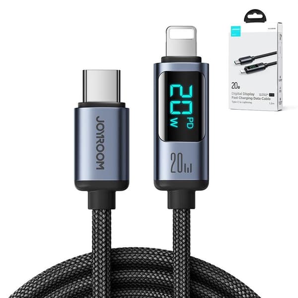 Joyroom USB-C till Lightning kabel 20W med LED display 1.2m