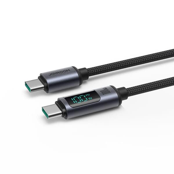 Joyroom USB-C till USB-C kabel 100W med LED display 1.2m