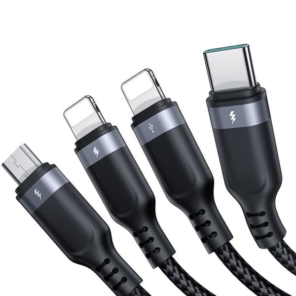 Joyroom 4in1 USB-A till USB-C, Lightning, microUSB kabel 1.2m