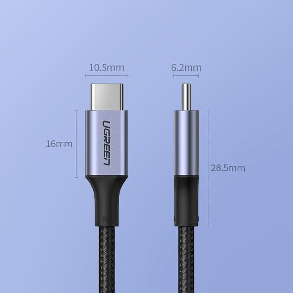 Ugreen USB-C till USB-C kabel 100W 2m - Grå