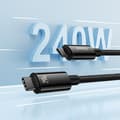 Miniatyrbild 4 av 8: Baseus USB-C till USB-C kabel 480Mb/s 240W 3m Tungsten Guld