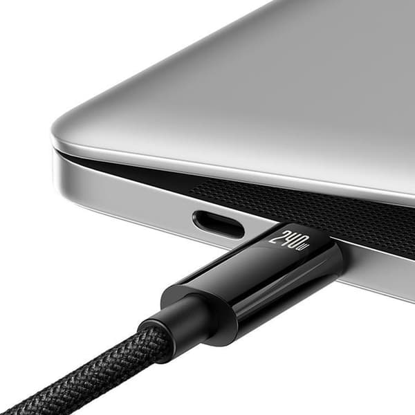 Baseus USB-C till USB-C kabel 480Mb/s 240W 3m Tungsten Guld