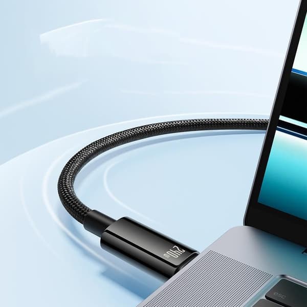 Baseus USB-C till USB-C kabel 480Mb/s 240W 3m Tungsten Guld