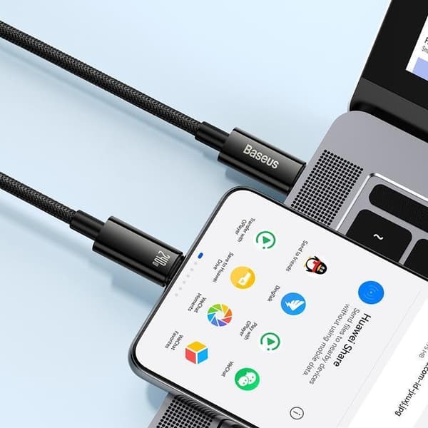 Baseus USB-C till USB-C kabel 480Mb/s 240W 3m Tungsten Guld