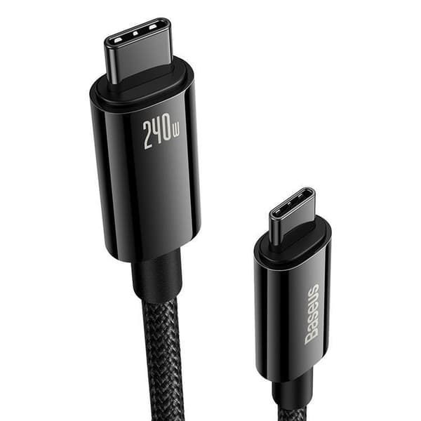 Baseus USB-C till USB-C kabel 480Mb/s 240W 3m Tungsten Guld